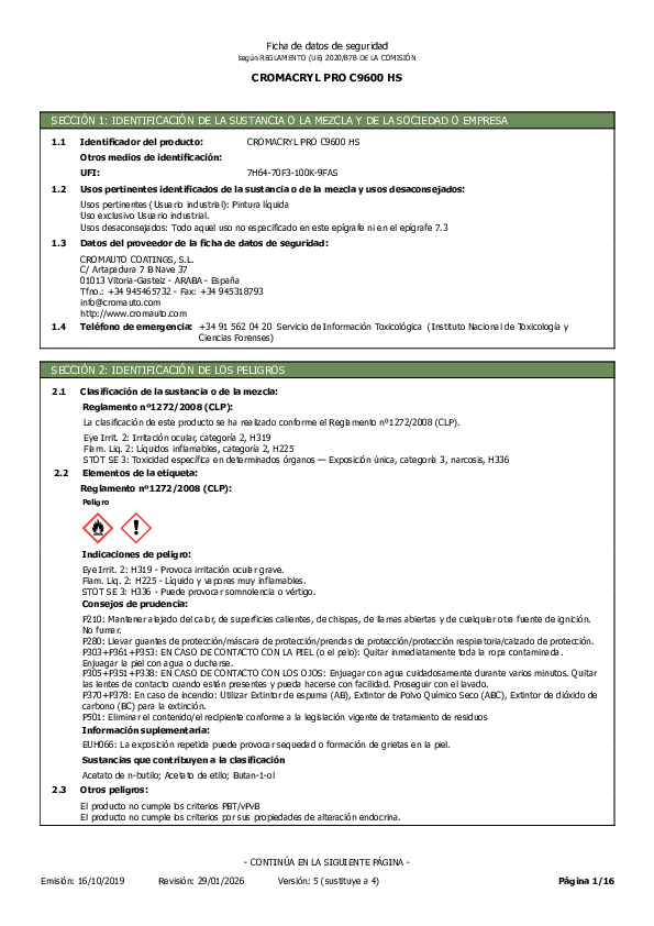 CROMACRYL PRO - C 9600 HS