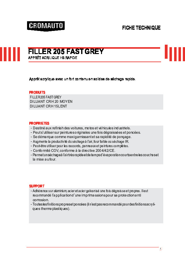Filler 205 fast
